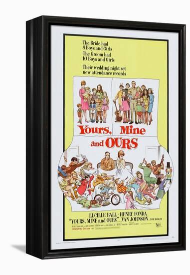 Yours, Mine and Ours, Henry Fonda, Lucille Ball, 1968-null-Framed Stretched Canvas