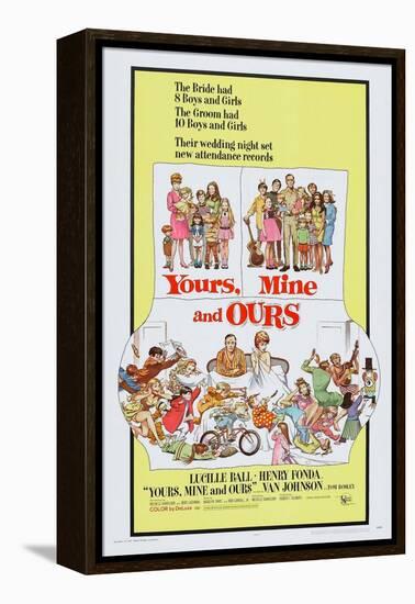 Yours, Mine and Ours, Henry Fonda, Lucille Ball, 1968-null-Framed Stretched Canvas