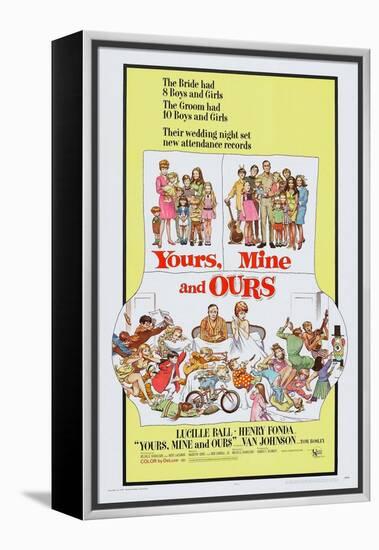 Yours, Mine and Ours, Henry Fonda, Lucille Ball, 1968-null-Framed Stretched Canvas