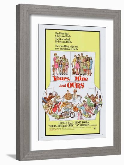 Yours, Mine and Ours, Henry Fonda, Lucille Ball, 1968-null-Framed Premium Giclee Print