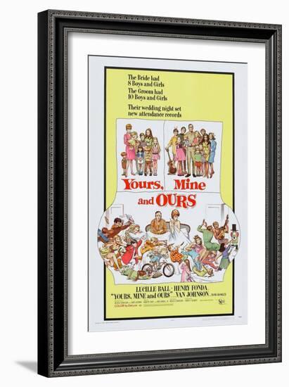 Yours, Mine and Ours, Henry Fonda, Lucille Ball, 1968-null-Framed Premium Giclee Print