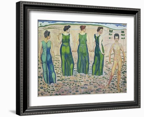 Youth, Adored by the Woman (First Version), 1903-Ferdinand Hodler-Framed Giclee Print
