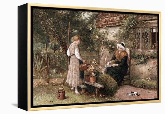 Youth and Age, 1866-Myles Birket Foster-Framed Premier Image Canvas