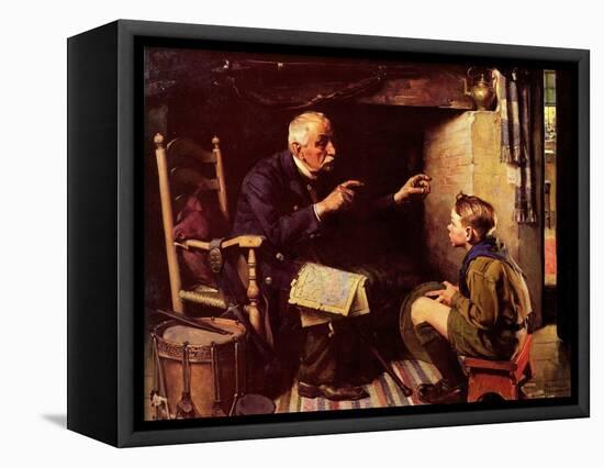 Youth and Old Age-Norman Rockwell-Framed Premier Image Canvas