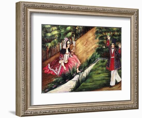 Youth Comes Upon a Girl by a Stream, C.1863-4-null-Framed Giclee Print