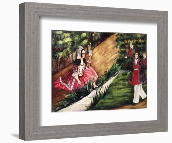 Youth Comes Upon a Girl by a Stream, C.1863-4-null-Framed Giclee Print