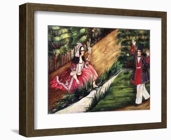 Youth Comes Upon a Girl by a Stream, C.1863-4-null-Framed Giclee Print