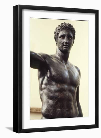 Youth from Antikyther, Bronze found in pieces in sea of Antikythera, c340 BC-Unknown-Framed Giclee Print
