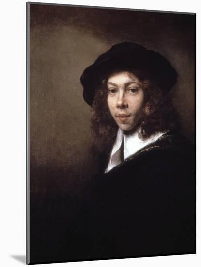 Youth in a Black Cap, 1666-Rembrandt van Rijn-Mounted Giclee Print