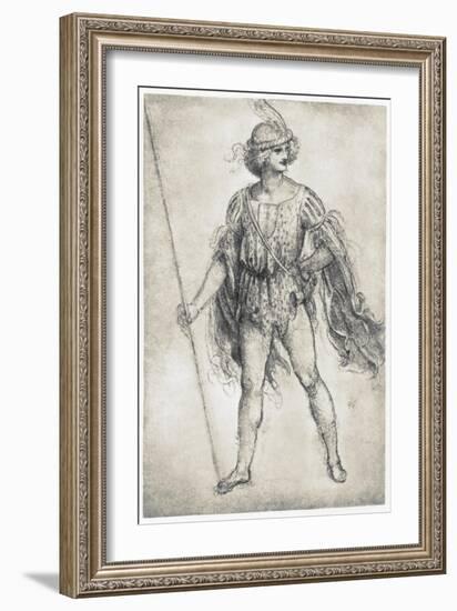 Youth in a Masquerade Costume, 1506-1507-Leonardo da Vinci-Framed Giclee Print