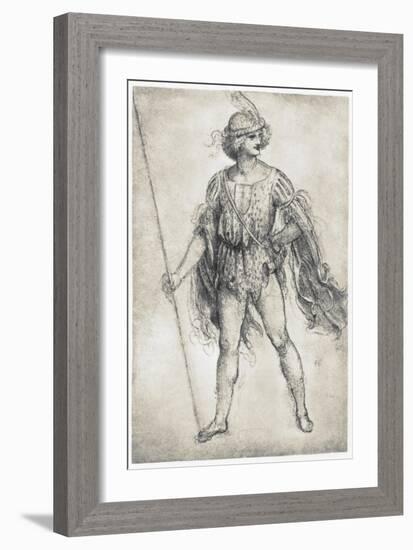 Youth in a Masquerade Costume, 1506-1507-Leonardo da Vinci-Framed Giclee Print