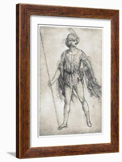 Youth in a Masquerade Costume, 1506-1507-Leonardo da Vinci-Framed Giclee Print