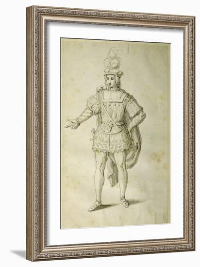 Youth in Ancient British Costume, C.1611-Inigo Jones-Framed Premium Giclee Print