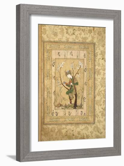 Youth Seated in the Fork of a Blossoming Tree, 1560S-null-Framed Giclee Print