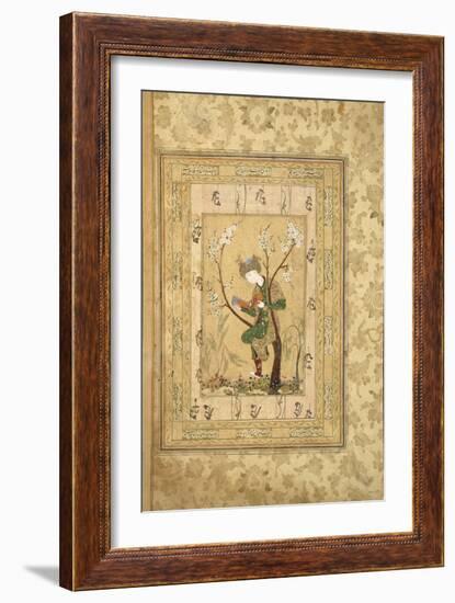 Youth Seated in the Fork of a Blossoming Tree, 1560S-null-Framed Giclee Print
