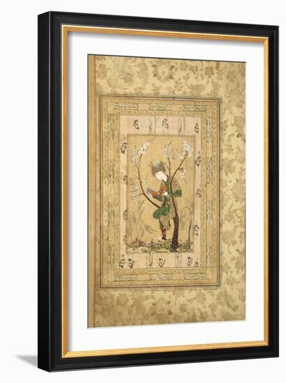 Youth Seated in the Fork of a Blossoming Tree, 1560S-null-Framed Giclee Print