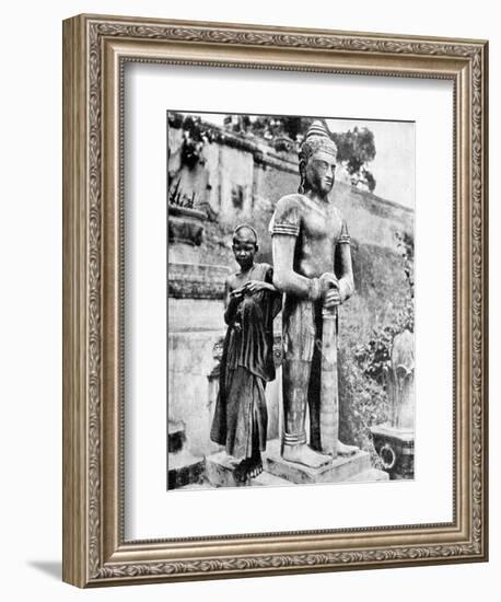 Youthful Devotee of the Great Buddha, 1936-Ewing Galloway-Framed Premium Giclee Print