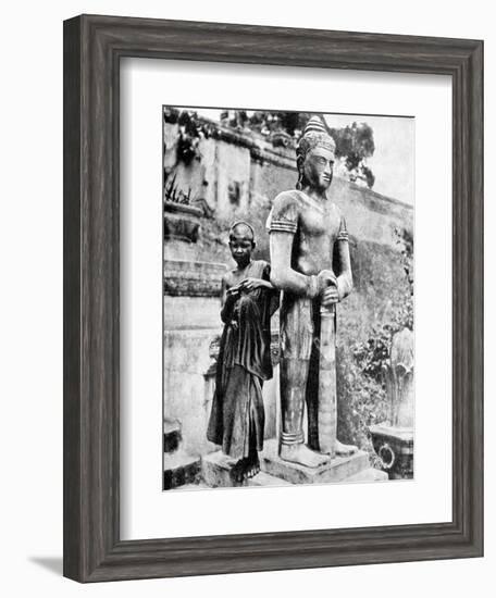 Youthful Devotee of the Great Buddha, 1936-Ewing Galloway-Framed Premium Giclee Print