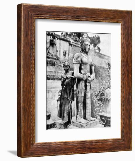 Youthful Devotee of the Great Buddha, 1936-Ewing Galloway-Framed Premium Giclee Print
