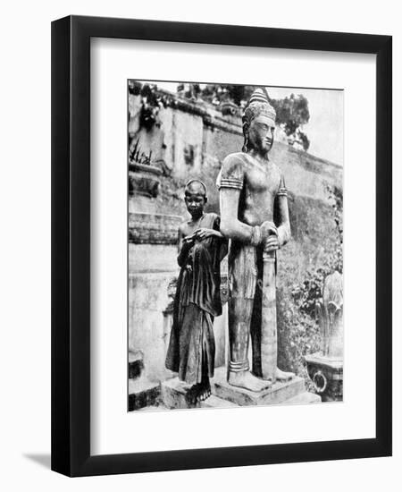 Youthful Devotee of the Great Buddha, 1936-Ewing Galloway-Framed Premium Giclee Print