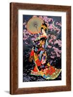 Yozakura-Haruyo Morita-Framed Art Print