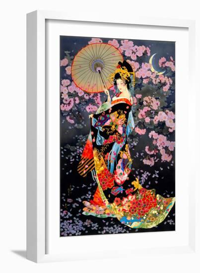 Yozakura-Haruyo Morita-Framed Art Print