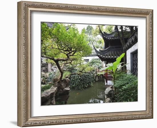 Yu Gardens (Yuyuan Gardens), the Restored 16th Century Gardens are One of Shanghai's Most Popular T-Amanda Hall-Framed Photographic Print