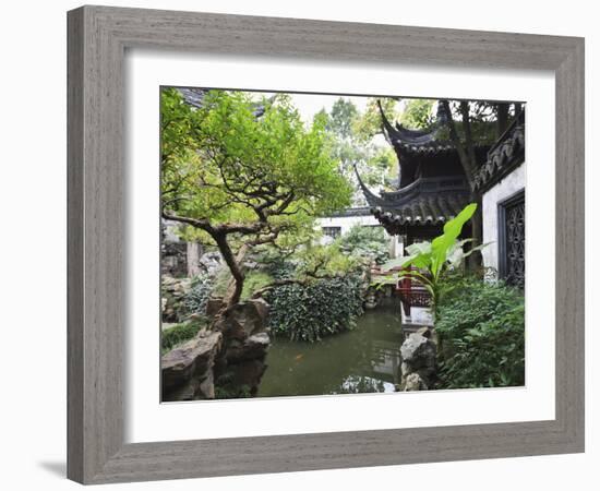 Yu Gardens (Yuyuan Gardens), the Restored 16th Century Gardens are One of Shanghai's Most Popular T-Amanda Hall-Framed Photographic Print