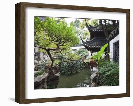 Yu Gardens (Yuyuan Gardens), the Restored 16th Century Gardens are One of Shanghai's Most Popular T-Amanda Hall-Framed Photographic Print