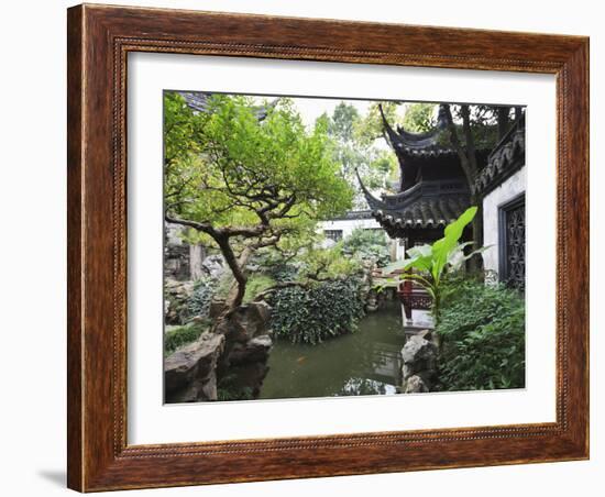 Yu Gardens (Yuyuan Gardens), the Restored 16th Century Gardens are One of Shanghai's Most Popular T-Amanda Hall-Framed Photographic Print