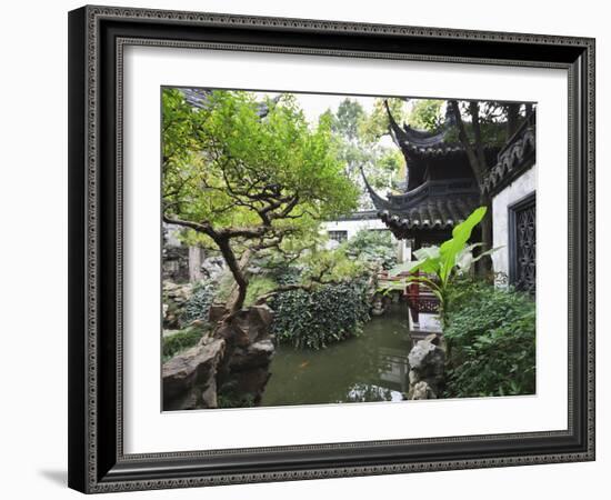 Yu Gardens (Yuyuan Gardens), the Restored 16th Century Gardens are One of Shanghai's Most Popular T-Amanda Hall-Framed Photographic Print