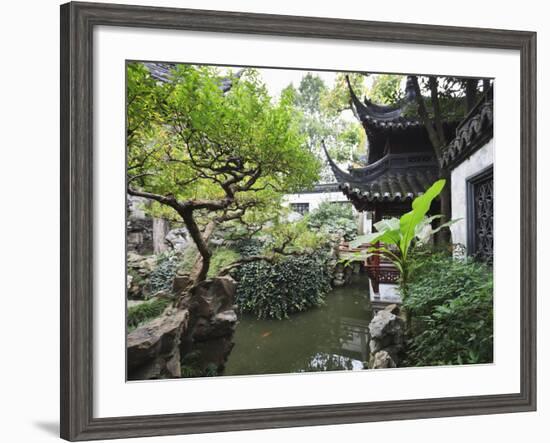 Yu Gardens (Yuyuan Gardens), the Restored 16th Century Gardens are One of Shanghai's Most Popular T-Amanda Hall-Framed Photographic Print