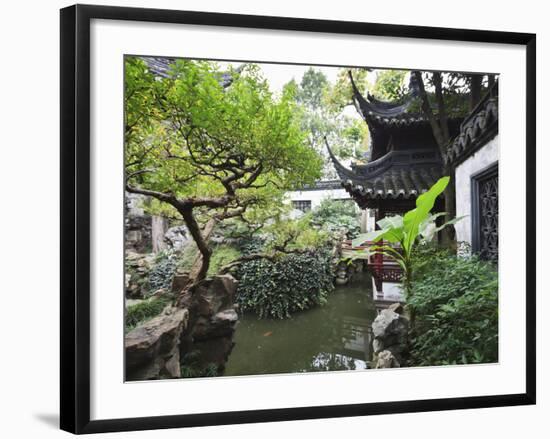 Yu Gardens (Yuyuan Gardens), the Restored 16th Century Gardens are One of Shanghai's Most Popular T-Amanda Hall-Framed Photographic Print