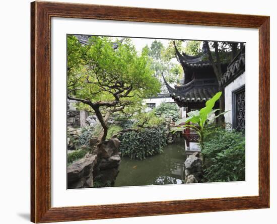 Yu Gardens (Yuyuan Gardens), the Restored 16th Century Gardens are One of Shanghai's Most Popular T-Amanda Hall-Framed Photographic Print