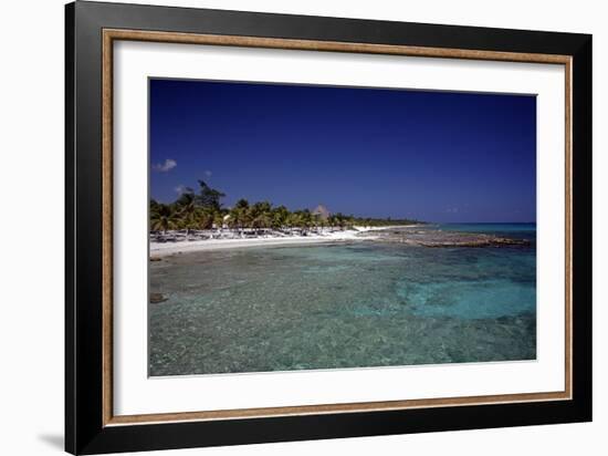 Yucatan Beach-J.D. Mcfarlan-Framed Photographic Print