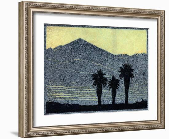 Yuccas In Silhouette-Frank Redlinger-Framed Art Print