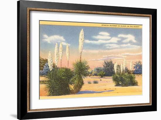 Yuccas, Spanish Bayonet in Desert-null-Framed Art Print