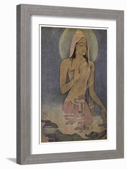 Yudhishthira the Eldest of the Pandava Brothers-Nanda Lal Bose-Framed Art Print