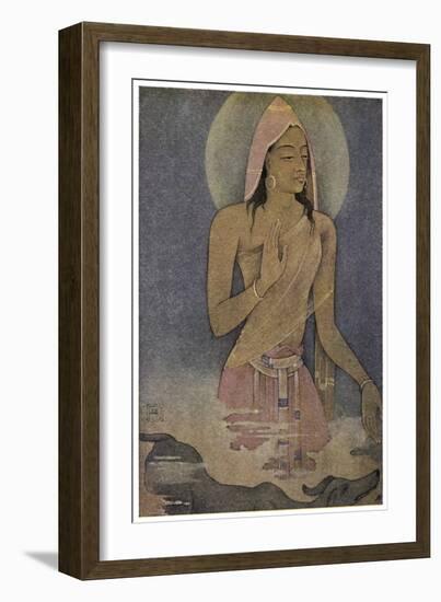 Yudhishthira the Eldest of the Pandava Brothers-Nanda Lal Bose-Framed Art Print