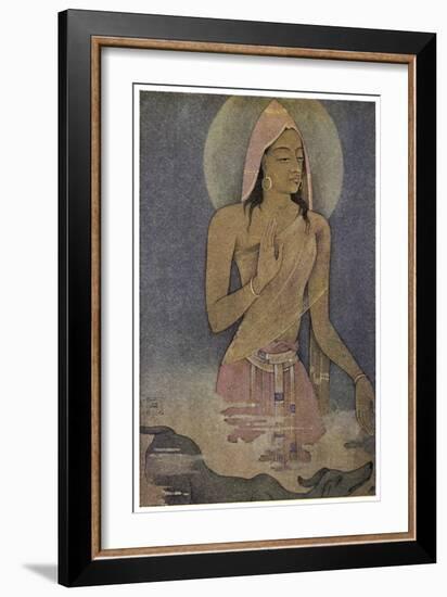 Yudhishthira the Eldest of the Pandava Brothers-Nanda Lal Bose-Framed Art Print