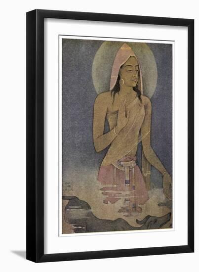 Yudhishthira the Eldest of the Pandava Brothers-Nanda Lal Bose-Framed Art Print