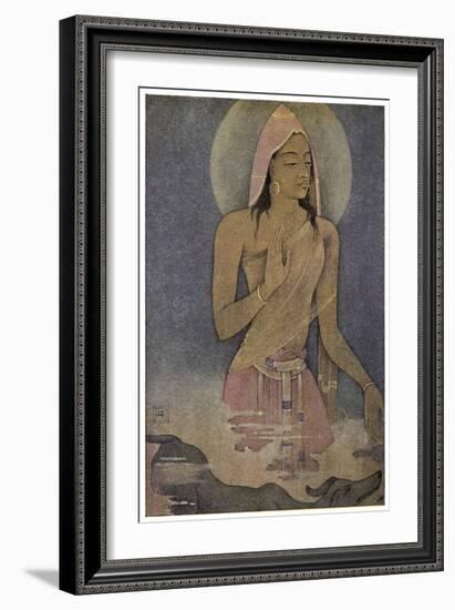 Yudhishthira the Eldest of the Pandava Brothers-Nanda Lal Bose-Framed Art Print