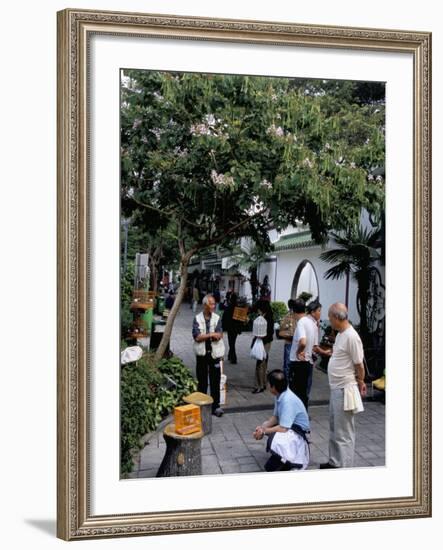 Yuen Po Street Bird Garden, Mong Kok, Kowloon, Hong Kong, China-Amanda Hall-Framed Photographic Print