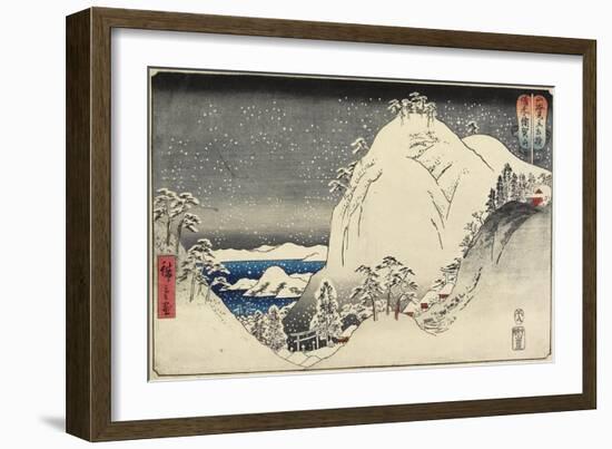 Yuga Mountain in Bizen Province, August 1858-Utagawa Hiroshige-Framed Giclee Print