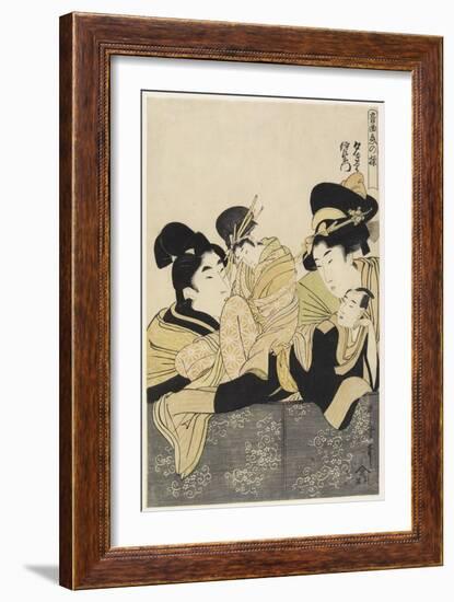 Yugiri and Izaemon, C. 1801-Kitagawa Utamaro-Framed Giclee Print