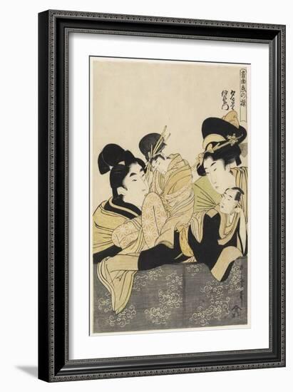 Yugiri and Izaemon, C. 1801-Kitagawa Utamaro-Framed Giclee Print