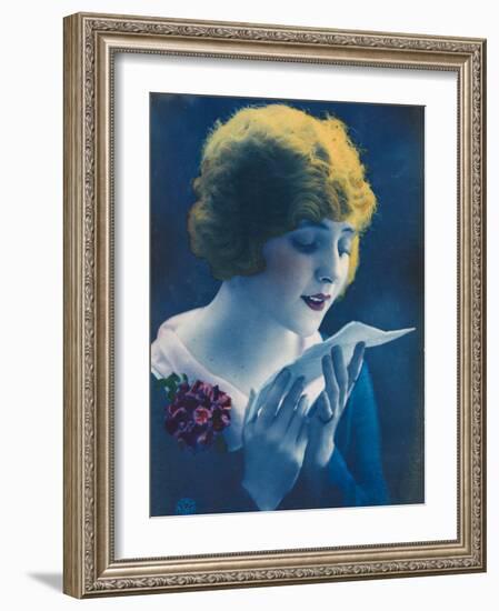 Yugoslavian Girl Reading a Love Letter - Portrait-null-Framed Photographic Print