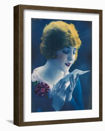 Yugoslavian Girl Reading a Love Letter - Portrait-null-Framed Photographic Print