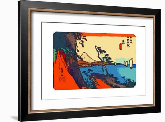 Yui: Path of Setta with Mount Fuji-Ando Hiroshige-Framed Giclee Print