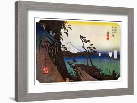 Yui, Satta Peak, 1830S-Ando Hiroshige-Framed Giclee Print